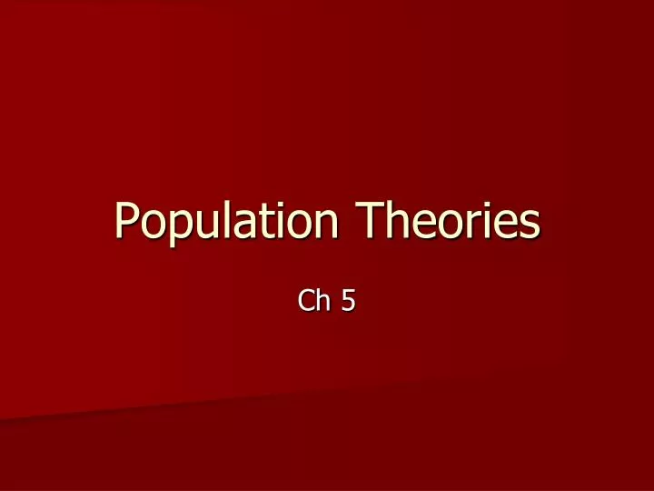 population theories