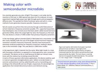 Making color with semiconductor microdisks