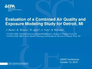 Evaluation of a Combined Air Quality and Exposure Modeling Study for Detroit, MI