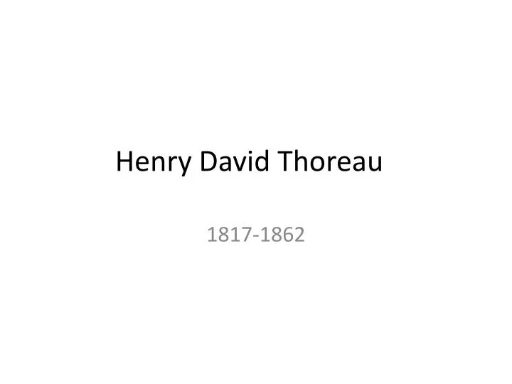 henry david thoreau