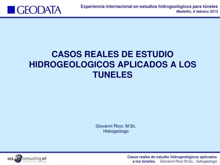 casos reales de estudio hidrogeologicos aplicados a los tuneles