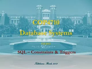 COP4710 Database Systems