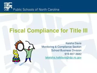 Fiscal Compliance for Title III