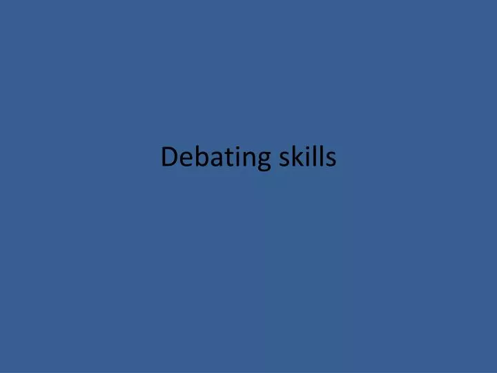 debating skills