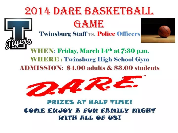 2014 dare basketball game