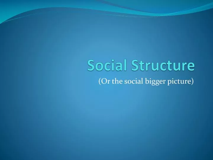 social structure