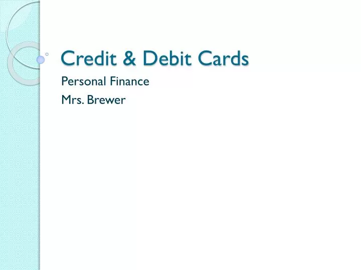 credit debit cards