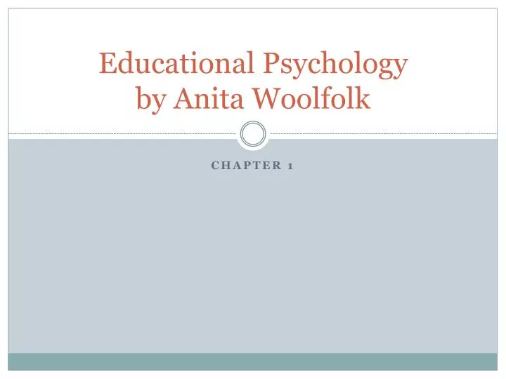 educational psychology by anita woolfolk