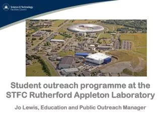 Student outreach programme at the STFC Rutherford Appleton Laboratory