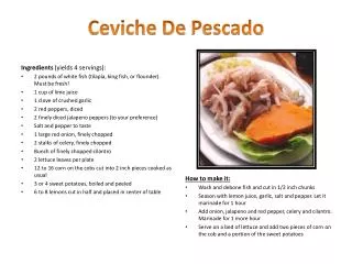 Ceviche De Pescado