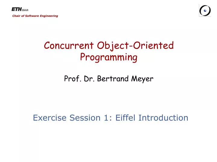 concurrent object oriented programming prof dr bertrand meyer