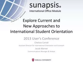 Explore Current and New Approaches to International Student Orientation