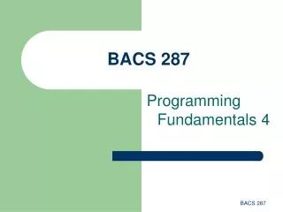 BACS 287