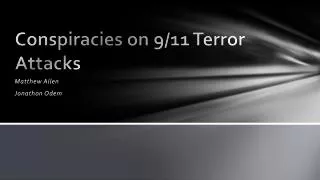 Conspiracies on 9/11 Terror Attacks