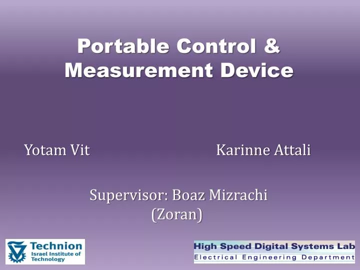 portable control measurement device