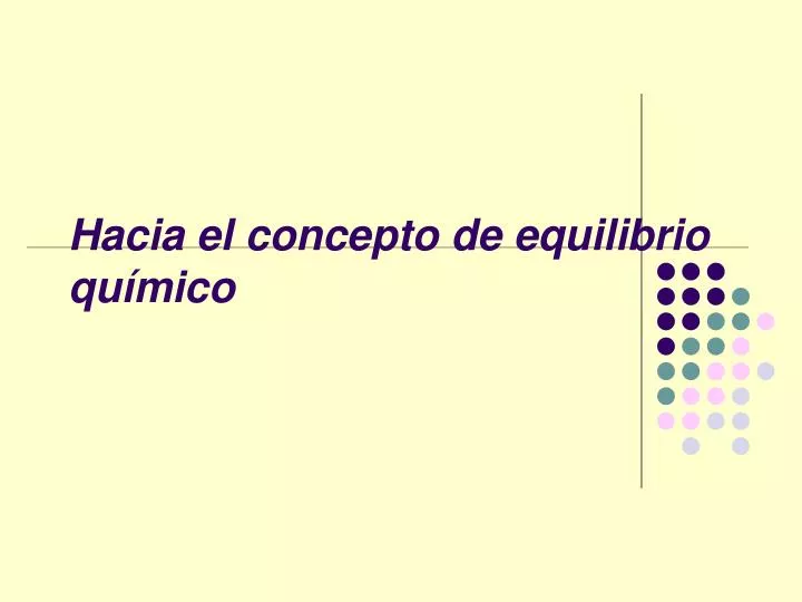 hacia el concepto de equilibrio qu mico