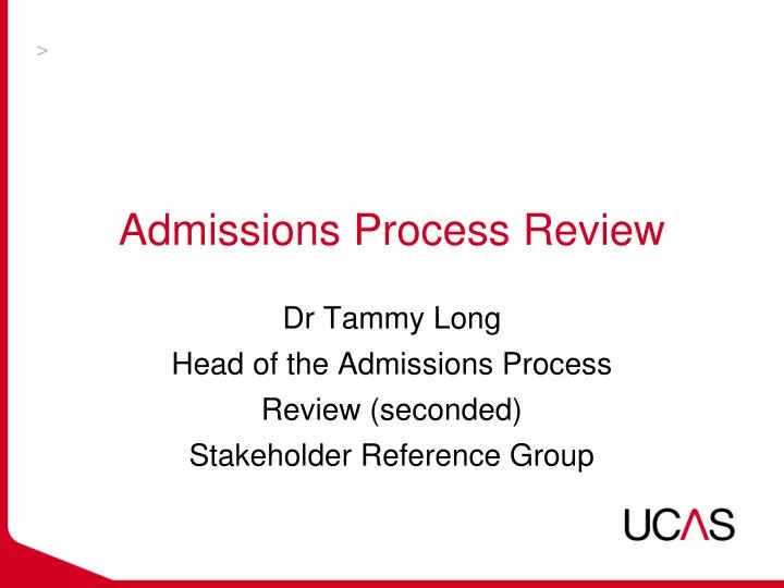 admissions process review