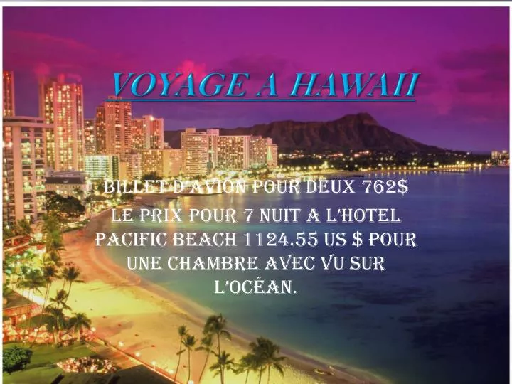 voyage a hawaii