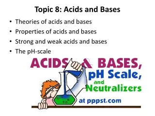 Topic 8: Acids and Bases