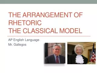 The Arrangement of Rhetoric The Classical Model