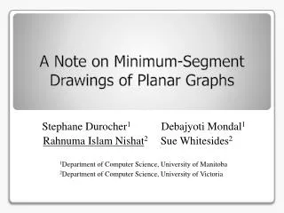 A Note on Minimum-Segment Drawings of Planar Graphs