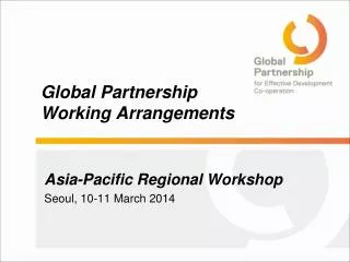 Global Partnership Working Arrangements