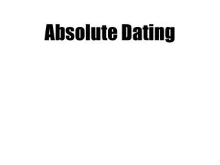 Absolute Dating