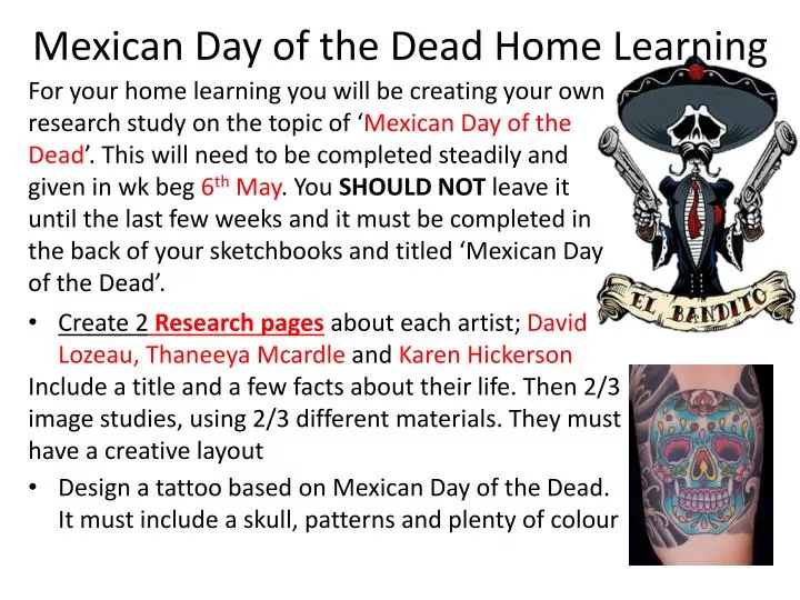 mexican day of the dead home learning