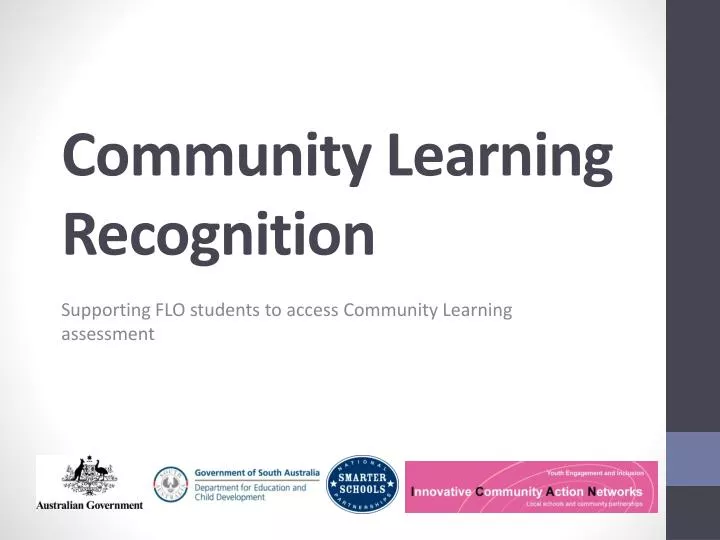 community learning recognition