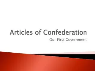 articles of confederation