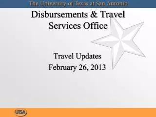 Disbursements &amp; Travel Services Office