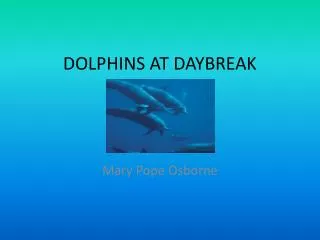 DOLPHINS AT DAYBREAK