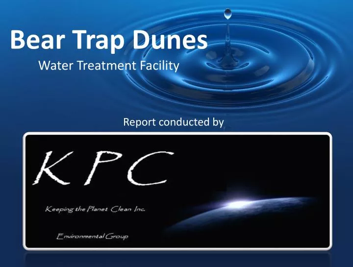 bear trap dunes water treatment facility