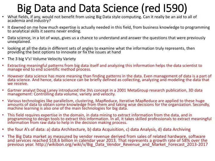 big data and data science red i590