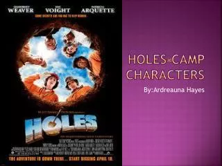 Holes-camp characters