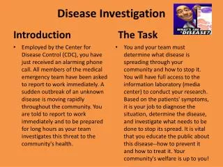 Disease Investigation