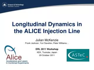 Longitudinal Dynamics in the ALICE Injection Line