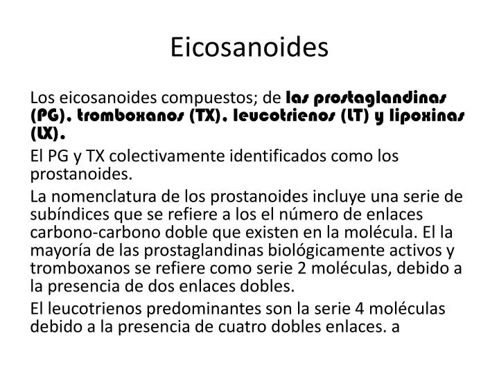 eicosanoides