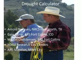 Drought Calculator