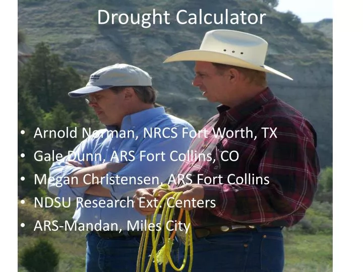drought calculator