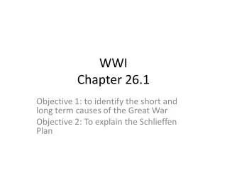 WWI Chapter 26.1