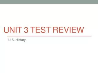 Unit 3 Test Review