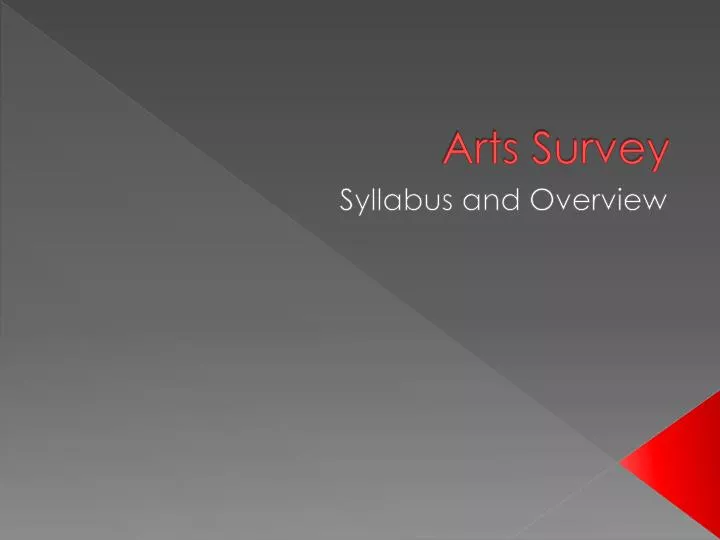 arts survey