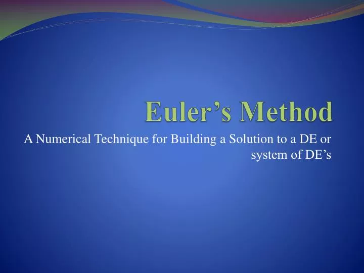 euler s method