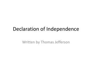 Declaration of Independence