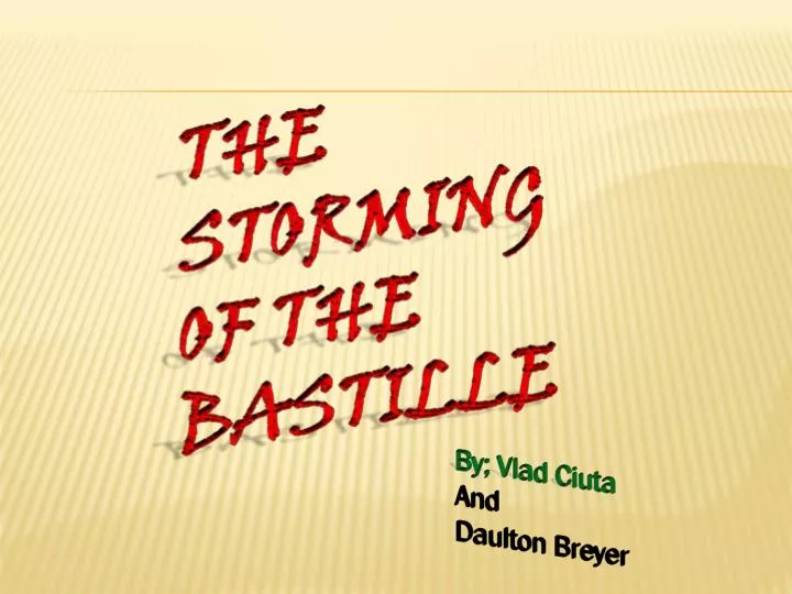 the storming of the bastille