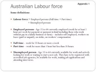 Australian Labour force