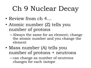 ch 9 nuclear decay