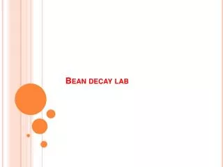 Bean decay lab