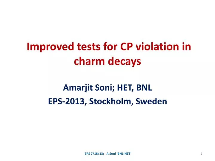 improved tests for cp violation in charm decays
